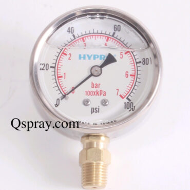 Hypro 2540-0010 - 100 PSI Liquid-Filled Pressure Gauge