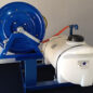 Raised reel for easy access.  Heavy duty construction for many years of reliable service.