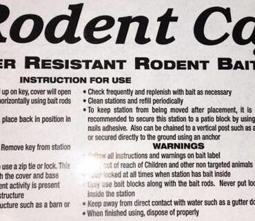 B&G Rodent  Cafe Bait Station label