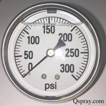 Pressure Gauge 300 PSI - Liquid Filled, Back Mount