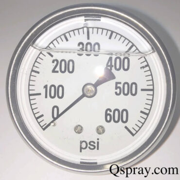 Pressure Gauge 300 PSI - Liquid Filled, Back Mount